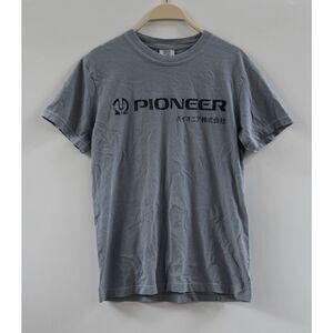 Pioneer Stereo Logo Japanese Print Promo T-Shirt Gray Comfort Colors Size‎ S